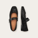Louisine Ballerina, black glitter